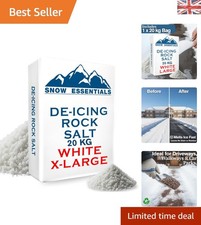 20kg White De-Icing Salt for Safe Driveways and Paths - Eco-Friendly