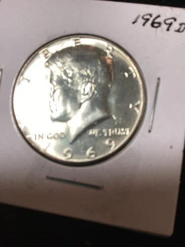 1969-D Silver 40% Kennedy Half BU For Collection Or Birth Year Gift In Photos!