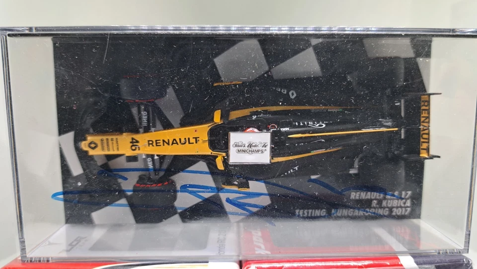 MINICHAMPS 417171146 F1 1/43 RENAULT RS17 KUBICA TEST SIGNED AT LE MANS 2023 - Immagine 4 di 4
