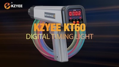 Lampe Stroboscopique Numérique KZYEE KT60 - Pour Réglage Allumage Moteur 12V - Tachymètre Intégré