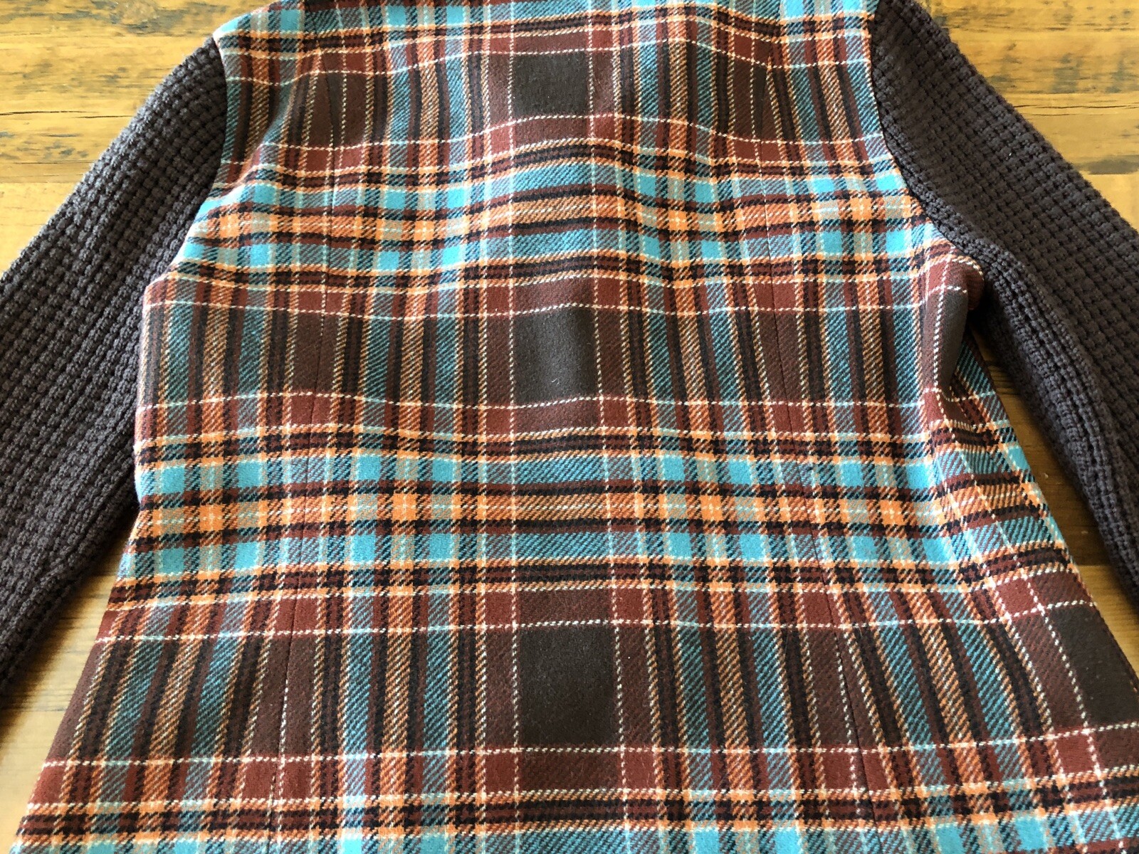 Pendleton Brown Plaid Button Front Wool Cardigan … - image 6