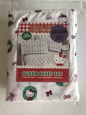 Hello Kitty  Friends NEW Christmas QUEEN Sheet Set - 4 pieces