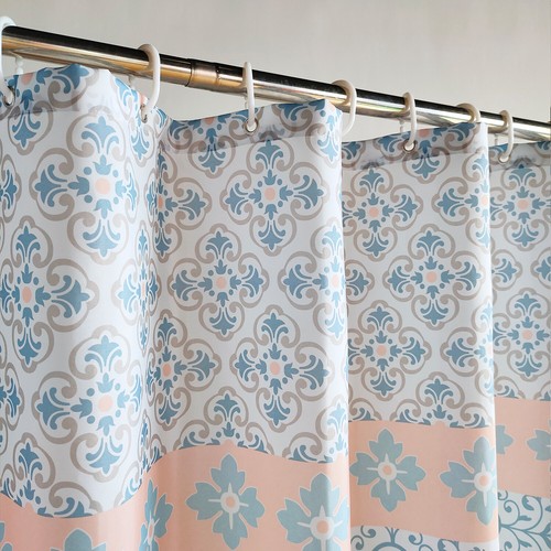 BATHROOM SHOWER CURTAINS Premium Printed Heavy Duty Mildew Resistant Poly Fabric - Picture 52 of 77