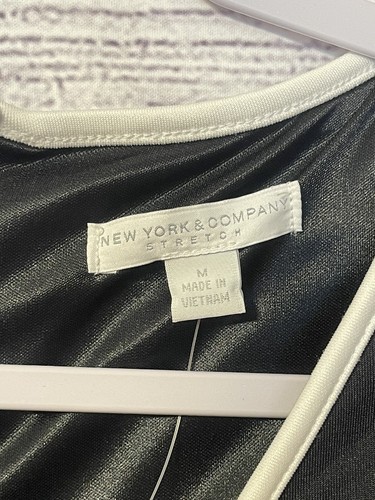 NY&C Damen Kleid Stretch schwarz/weiß. Größe M - Bild 4 von 9