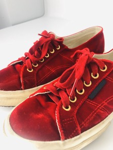 superga velvet red