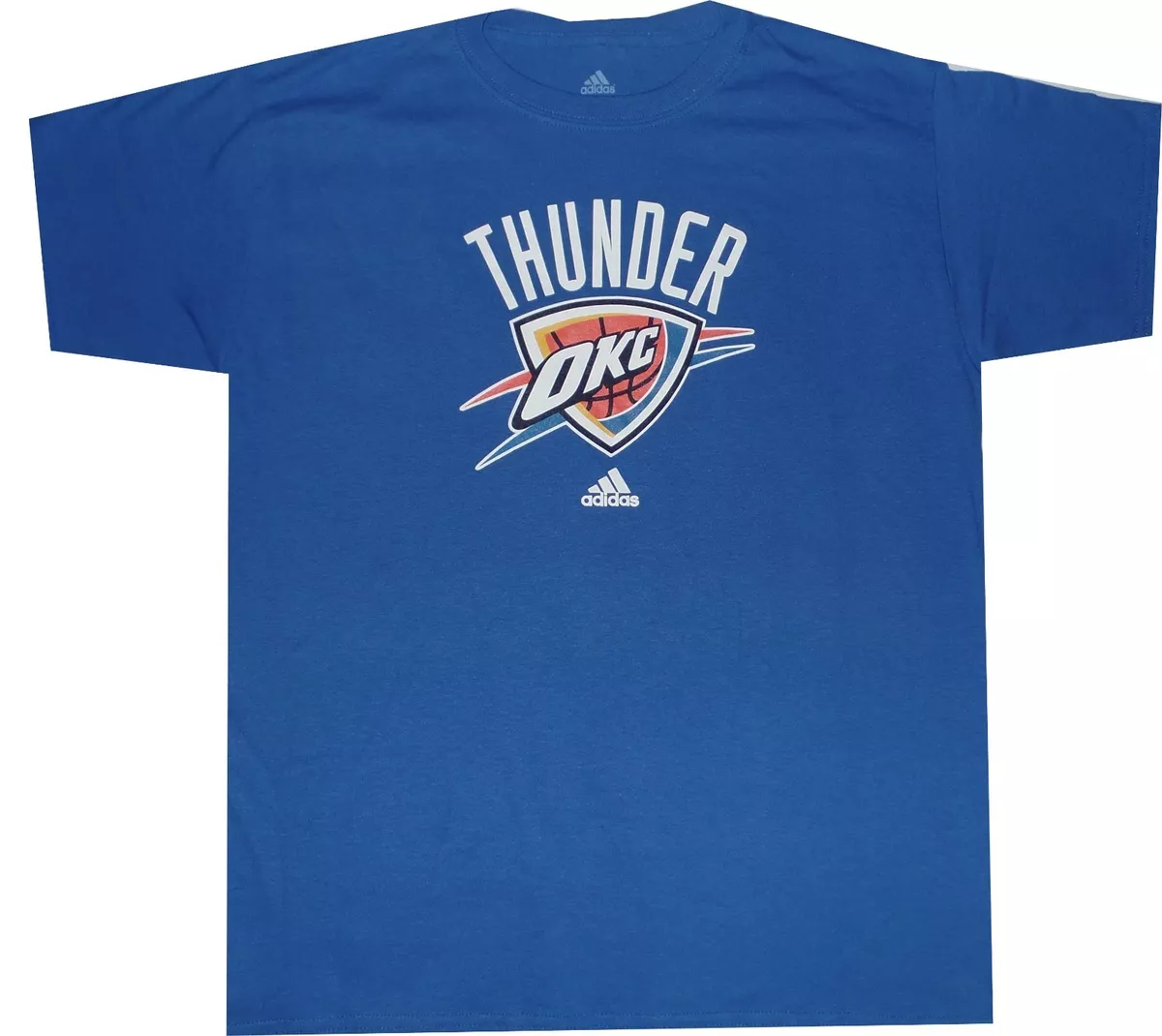 Oklahoma City Thunder Blue Primary Logo Adidas T Shirt Clearance 25