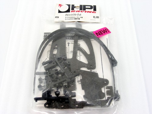 Vintage 2000 HPI A934 Nitro RS4 RACER-2 Carbon Fiber Upper Radio Plate Tray Set! - Picture 2 of 6