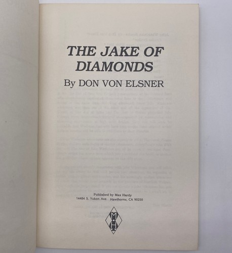 Jake Of Diamonds By Von Don Elsner 1963 Vintage Papaerback Book - Picture 6 of 7