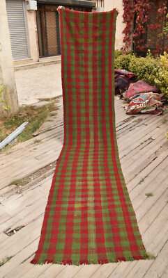 Türkischer Teppich 2x12 Orientalisch Läufer Vintage Wolle Flur Treppe Kelim 8...