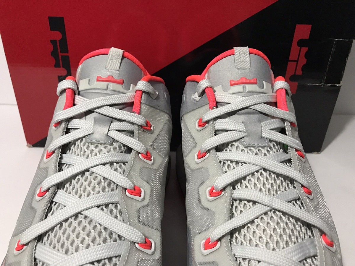 Nike LeBron Xl Low \'Base Grey Laser Crimson\' LE XX14 642849-001 Mens Sz‎ 11.5 NIKE LEBRON XI 11 LOW LIGHT BASE GREY-LASER CRIMSON-GREY SZ  main image 3