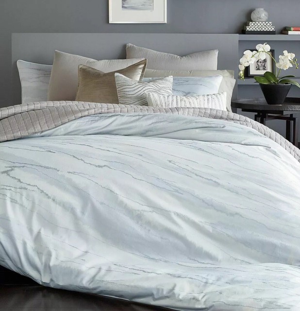 Donna Karan Home Aire King Duvet Comforter Cover Bedding Reversible