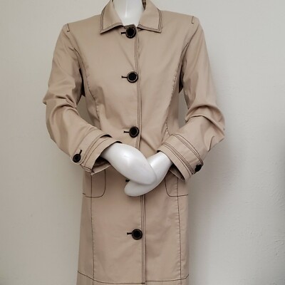 Neiman Marcus Essential Double Breasted Belted CoatBlazer Beige