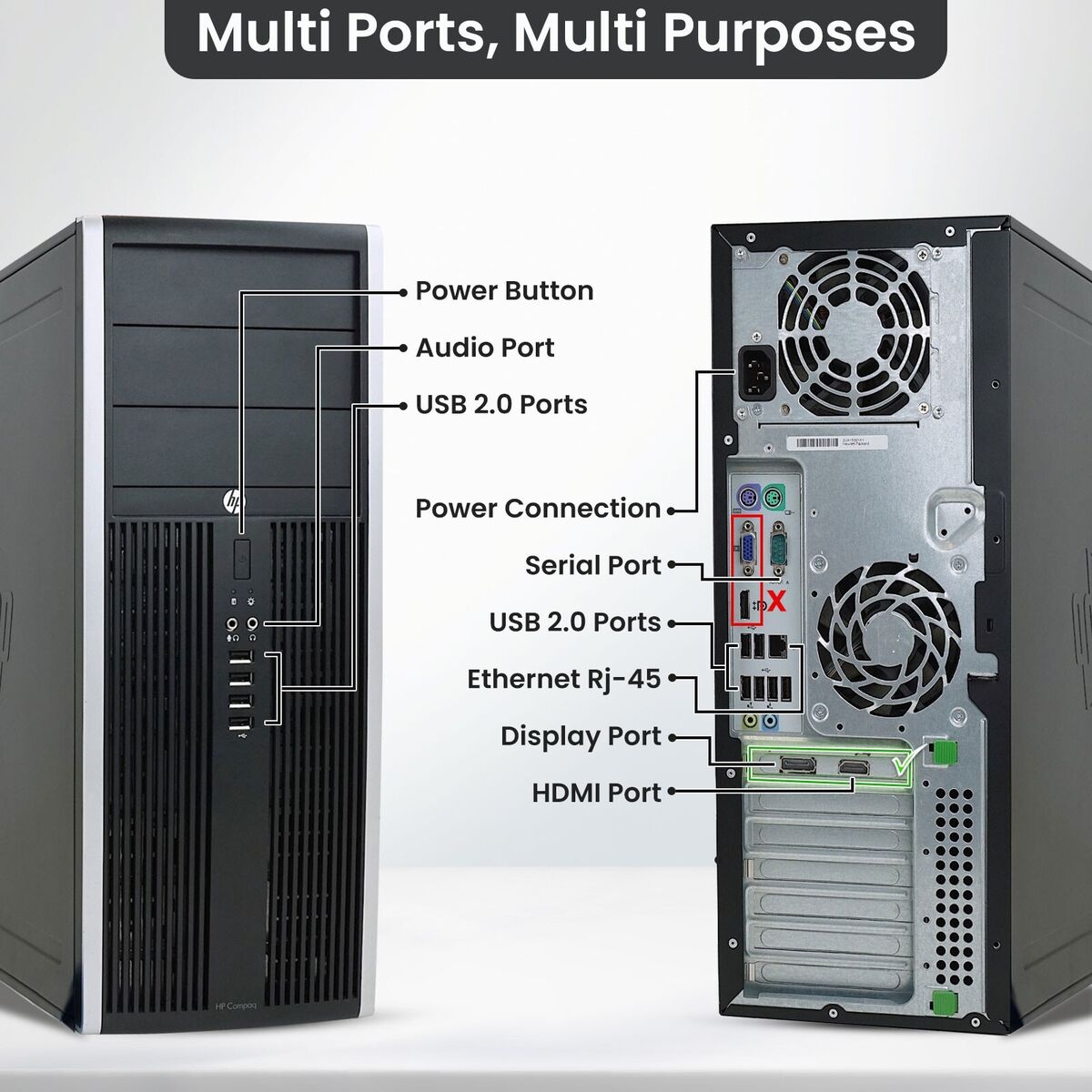 HP Tower Compaq Desktop Gaming PC Intel i5-3470 16GB 2TB HDD HP Tower Compaq Desktop Gaming PC Intel i5-3470 16GB 2TB HDD