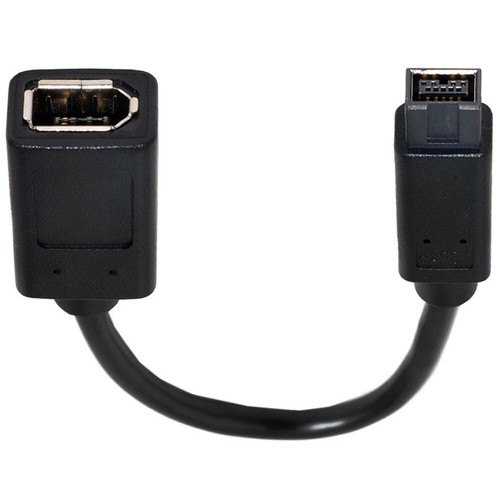 20cm IEEE 1394 6Pin Female to 1394b 9Pin male Firewire 400 to 800 Cable Black - Photo 4/7