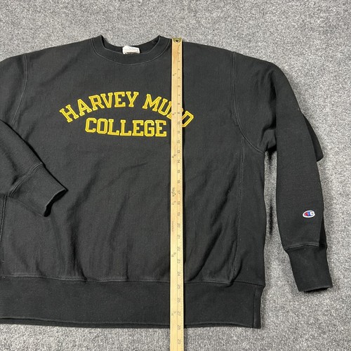 Harvey Mudd College Sweater Mens XL Black Champion Reverse Weave Crew Neck - Picture 6 of 12