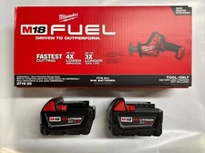 Milwaukee 2719-20 Fuel M18 volt Hackzall Reciprocating Saw w/ 2- Batteries New