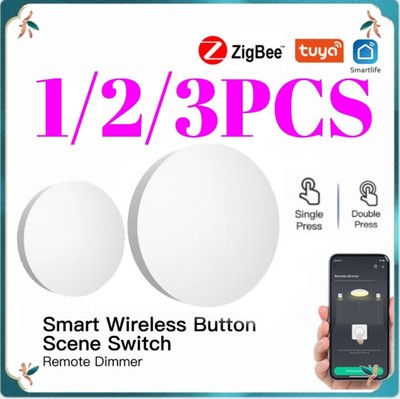 Tuya Zigbee Mini Wireless Scene Switch DIY Smart Key Automation Scenario Remote~