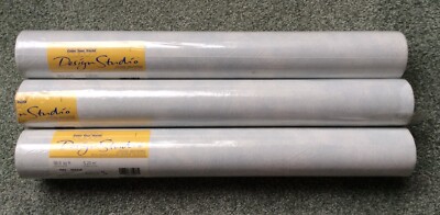 VTG  Design Studio, crushed/wrinkle WALLPAPER 56 Sq Ft each, Lot Of 3 rolls