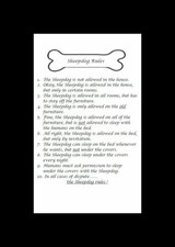 Old English Sheepdog "Rules" - CUSTOM MATTED - Dog Art Print : GIFT