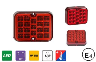 1 Rot Rückseitige LED Hintergrundbeleuchtung mit 35 SMD-Dioden 12V/24V Markiert