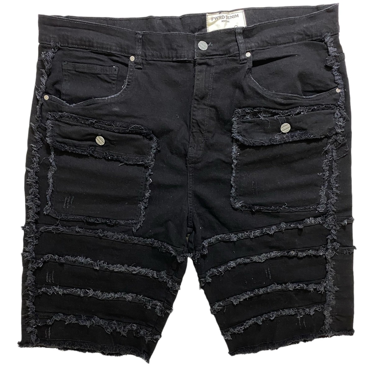 Big Men FWRD DENIM & CO Patchwork Denim Shorts | eBay