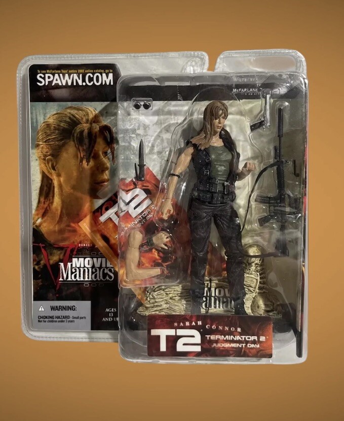 (未開封) Movie Maniacs5 T2 ターミネーター フィギュア 🔥McFarlane Movie Maniacs Sarah Connor Terminator T2 Figure