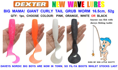 GIANT CURLY TAIL GRUB WORM 16,5cm 52g KÖDER ANGELAUSRÜSTUNG SOFT BAIT JIG