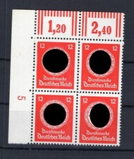 Dr-Dienst 172A Wor Eckrandviererblock Links ** Mnh Postfrisch (74371)