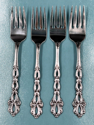 Oneida CHANDELIER Community Stainless Flatware -- Set of 4 Salad Forks 6 7/8''