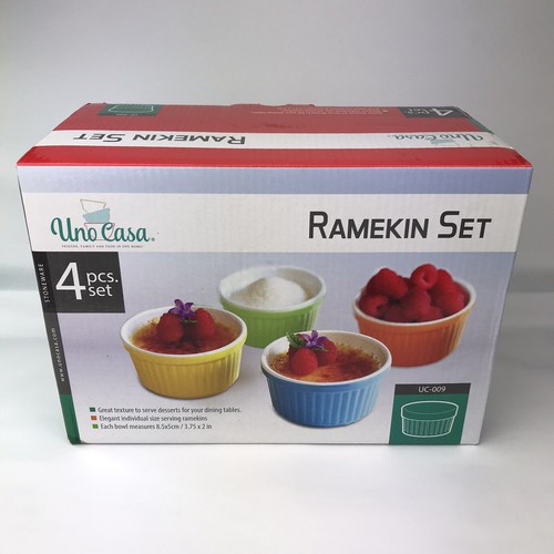 Uno Casa Auflaufförmchen Set 4-teiliges Set Mehrfarbig 5 Oz Schüsseln - Bild 1 von 7