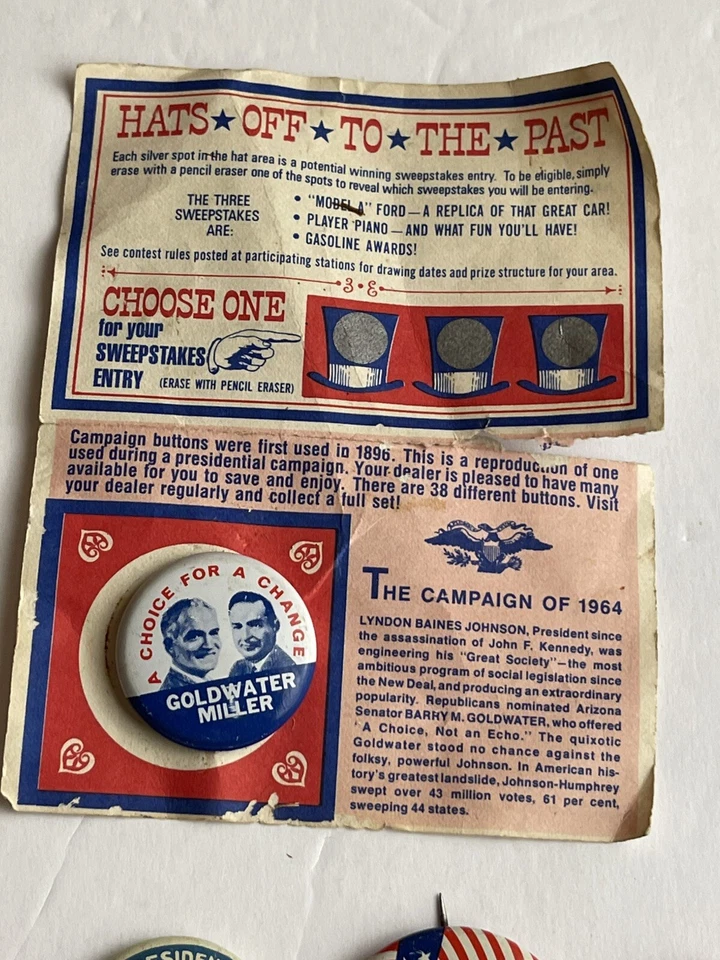 Lot 70 Different Amoco Oil Promo Reproduction Political Campaign Pins 1972-76 - Image 2 of 4