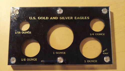 Capital Plastics United States Gold and Silver Eagles Bullion Holder (Black)