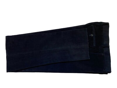 Klassische Herren Hose Confitalia, schwarz regular Samt mit schmalen Rippen -70%