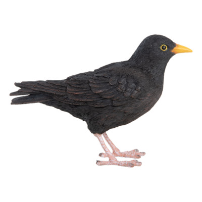 Amsel Gartenvogel Ornament Skulptur realistisch lebensecht Wildtiere frostsicher