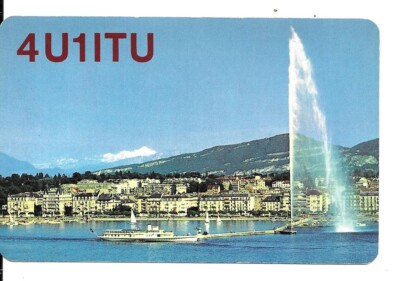 QSL  1967 4U1ITU Geneva Switzerland  ( 2nd Version )   radio card