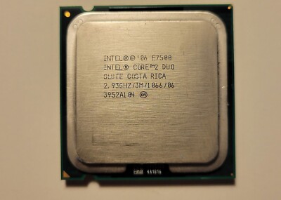 Used - Intel Core 2 Duo E7500 2.93Ghz 2-Core LGA775 Processor CPU