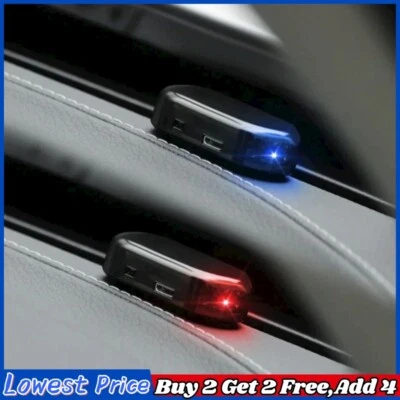 Solar Power Car Simulated Dummy Alarm Warning Flashing LED Light Anti-Theft