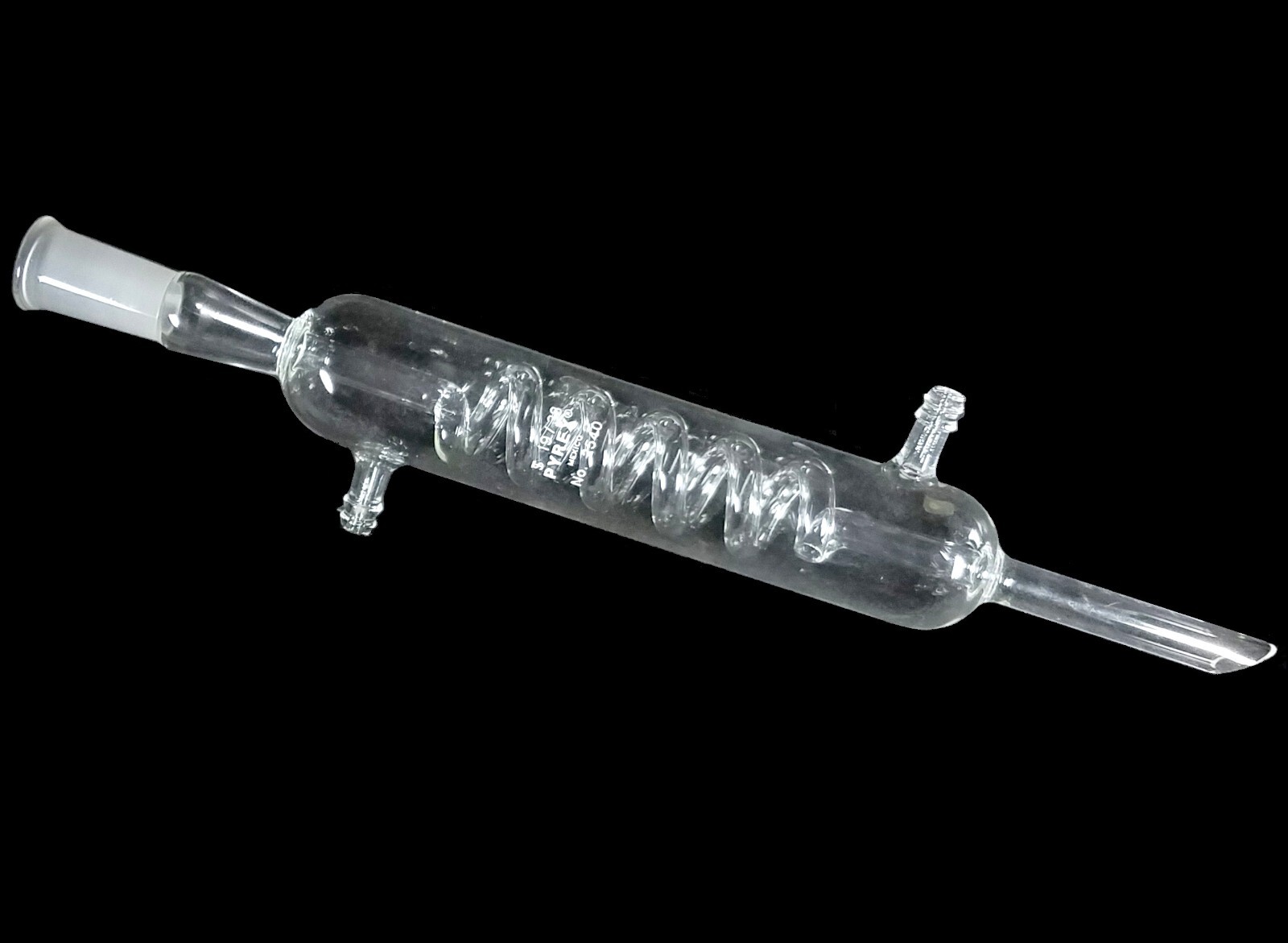 PYREX Glass 19/38 Graham Distillation Condenser 200mm Jacket Drip Tip