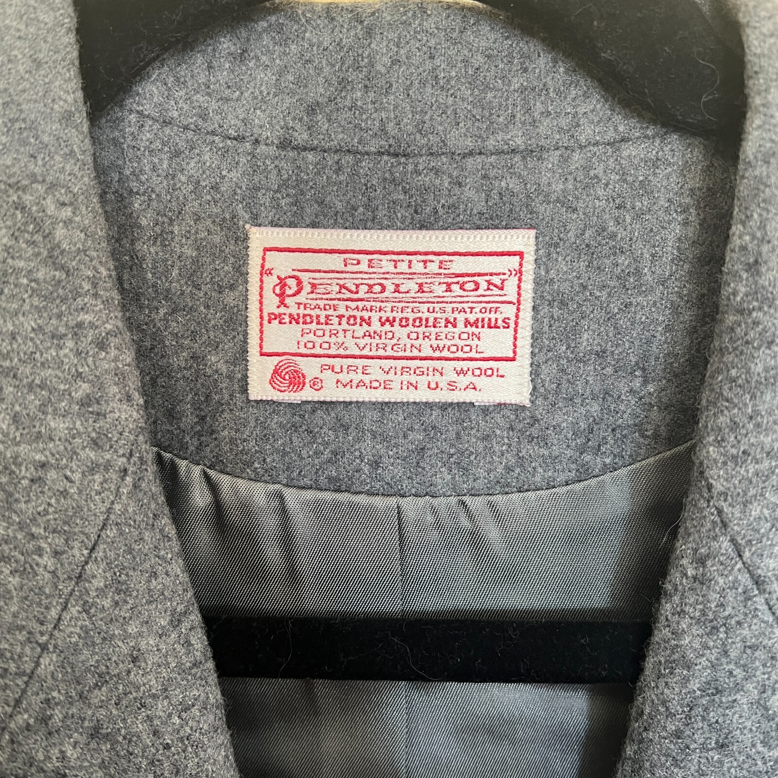 Pendleton Petite Vintage Gray Wool Blazer sz 8 10… - image 2