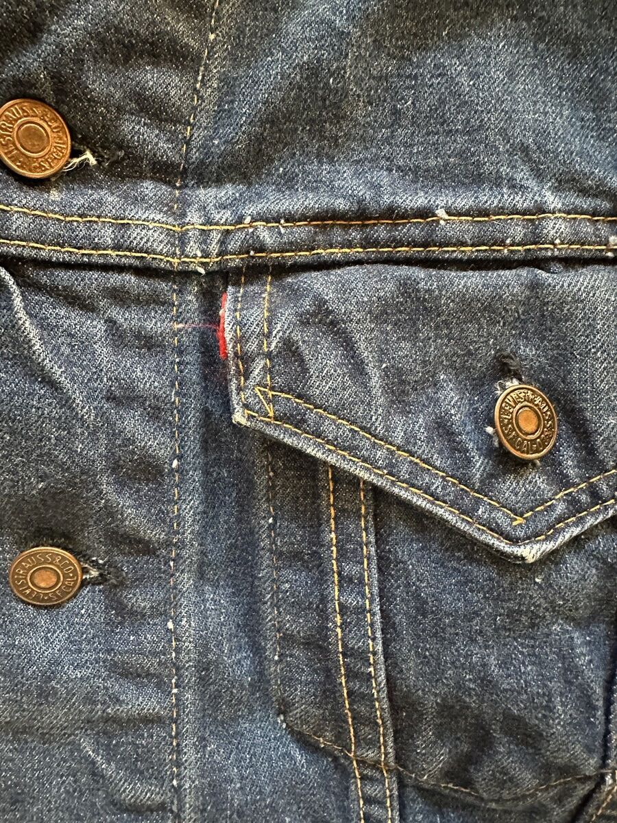 Vintage Levi's Big E Type 3 Denim Biker Jacket Indigo 521 Vintage Levi's Big E Type 3 Denim Biker Jacket Indigo 521