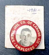 1941? SHELL OIL CO OF CANADA EMPLOYEE PHOTO ID BADGE PIN E25