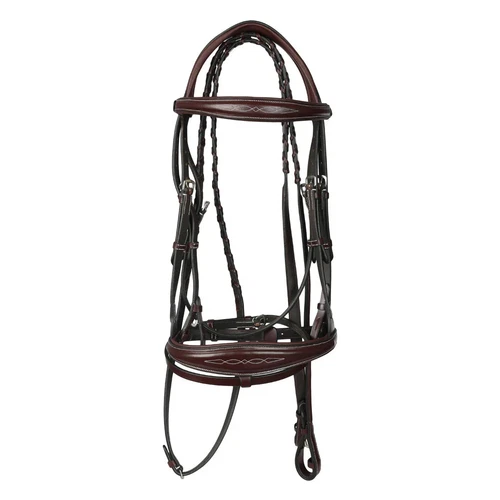 HDR COB SIZE JAMAIKA PRO ANATOMICAL FANCY RAISED WIDE FLASH NOSEBAND BRIDLE
