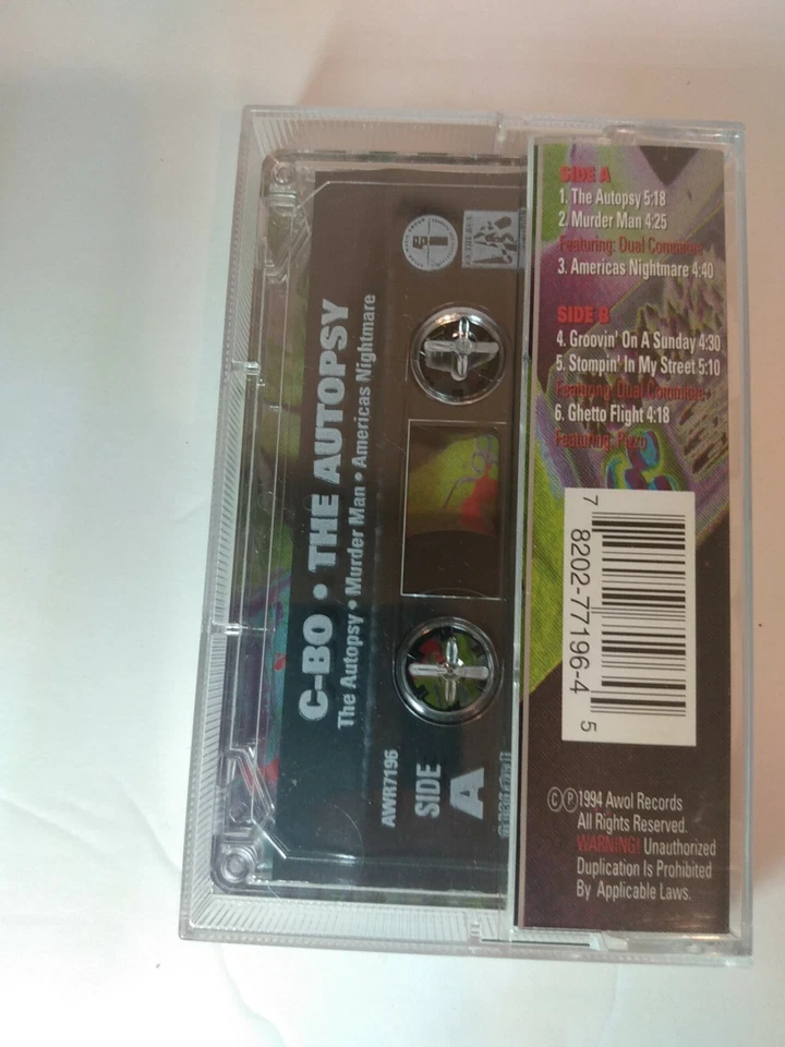 C-BO The AUTOPSY Cassette gangsta rap 1994 Awol Records Tested works  Foto 3 de 3