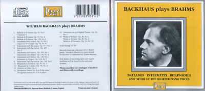 KLASSIK Konzerte Brahms Beethoven  Backhaus.Szigeti,E.Schumann 4CD Tondokumente
