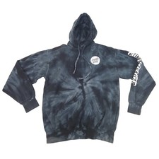 Santa Cruz Skateboards Tie Dye Pullover Hoodie Medium  Blue Black