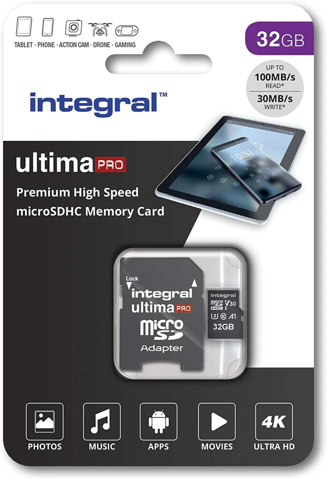 Micro SD Card Memory Class 10 V30 U3 Integral 32,64,128GB For NextBase Dash Cam - Image 2 of 4