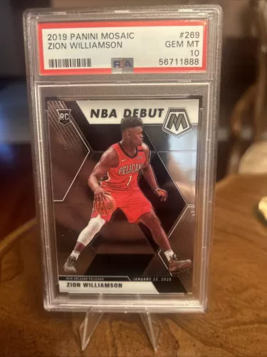2019-20 Panini Mosaic - NBA Debut #269 Zion Williamson (RC)  PSA 10 Gem Mint
