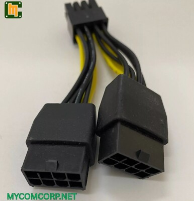8 Pin GPU Power Adapter Cable K80 M40 M60 P40 V100 A6000 Dual