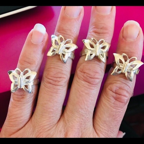 Sterling Silver Butterfly Ring Sz 6 Contemporary