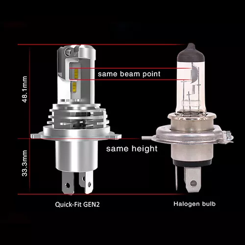 H4 H L LED Conversion Kit QUICK FIT GEN2 Car Headlamp Bulbs